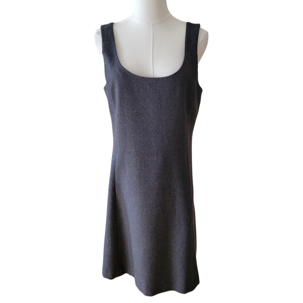 Theory Gray Wool Sleeveless Sheath‎ Dress Size 12